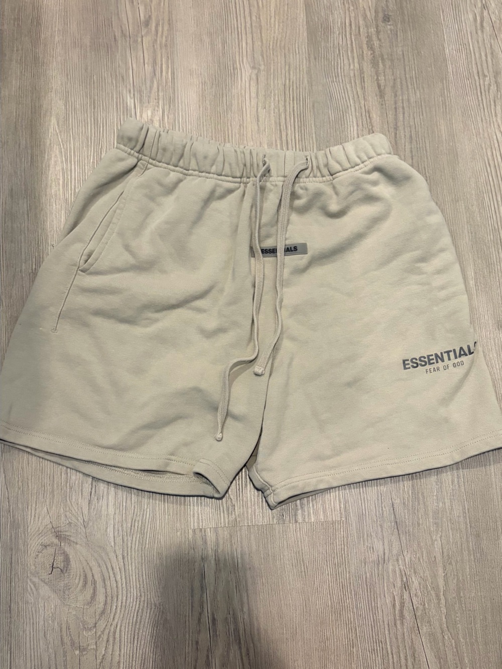 ESSENTIALS Neutral Beige Drawstring Sweat Shorts